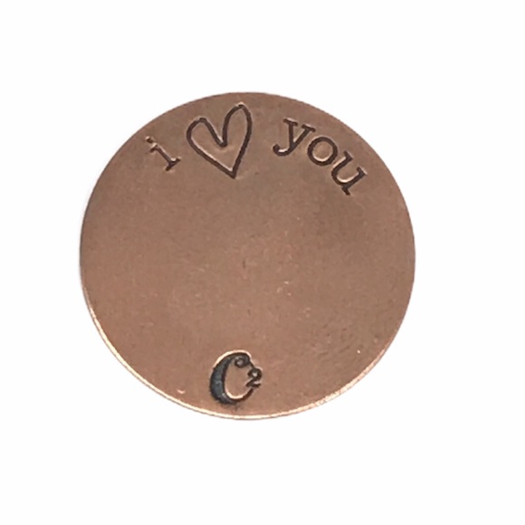 Origami Owl I Love You Key Plate, Copper - Picture 1 of 5